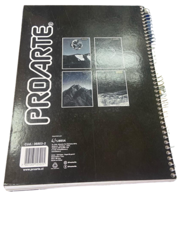 Cuaderno 3 Materias Pro Arte 7 MM de 120 Hojas Tapa Dura  x 4 Unds.