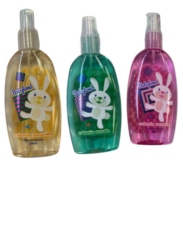 Colonia Babyland  210 ML Hipoalergénica x 6 Unds.