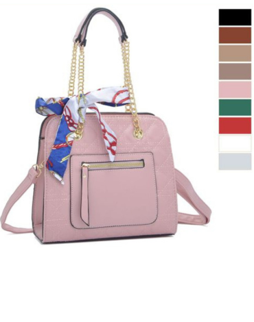 Cartera Eco Cuero con Lazo Colores Surtidos  x 6 Unds.Medida: 24 x 10  x 22 cm aprox
