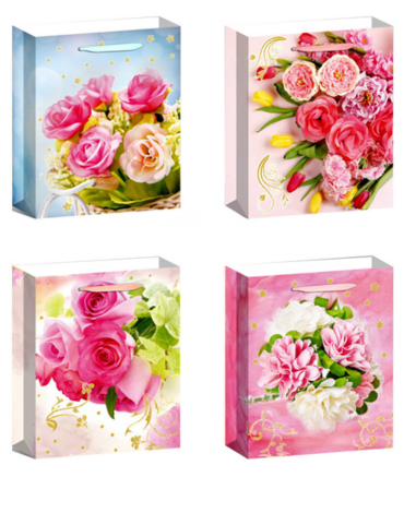 Bolsa de Regalo Feliz Dia Mamá  x 24 Unds. Medida: 26 x 10 x 32 cm aprox