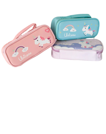 Estuche Unicornio x 4 Unds.Medidas:21 x 10 cm aprox