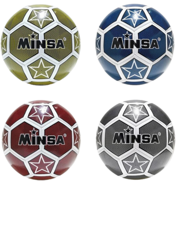 Pelota de Futbol Colores Surtidos x 4 Unds.