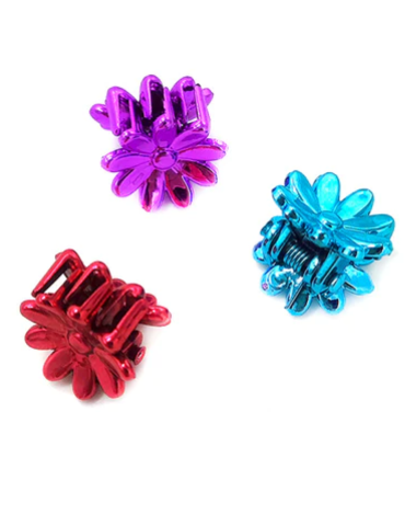 12 Set  de Pinche Flor de Metal. Medidas: 1 cm aprox(1 Set Trae :8  PCS)