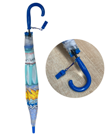 Paraguas Infantil Astro 8 Varillas Incluye Silbato x 6 Unds. Medida: 65 cm aprox