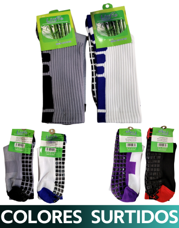 Calcetines Antideslizantes Deportivos x 12  Pares Talla: 41 al 47