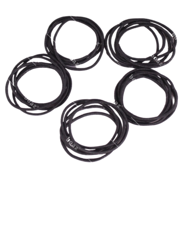 12 Set Colet Elástico Delgado Negro