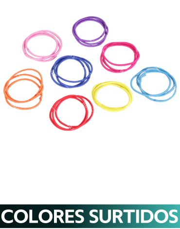 12 Set Colet Elástico Delgado Colores Surtidos