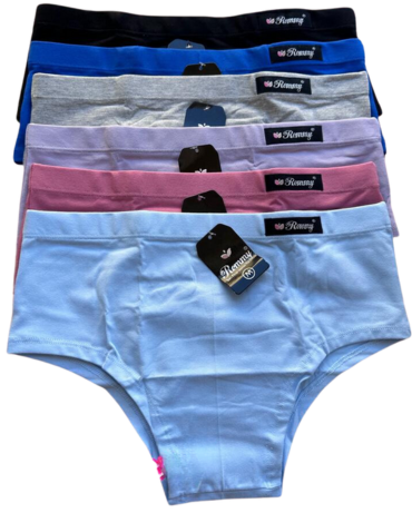 Calzón Liso de Dama Colores Surtidos x 12 Unds. Tallas: M - L - XL
