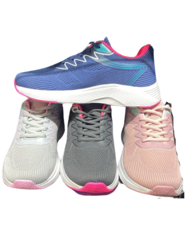 Zapatilla de Mujer Color Gris Oscuro x 12 Pares. Talla: 36 al 41