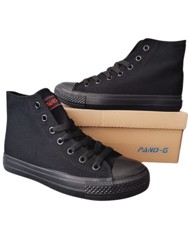 Zapatilla Escolar Caña Alta Color Negro x 12 Pares. Talla: 35 al 40