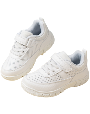 Zapatilla Escolar Color Blanco x 12 Pares. Talla: 33 al 37