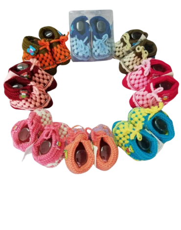 Zapatos para Bebe de Lana x 12 Pares.Talla: 6 a 12 Meses.