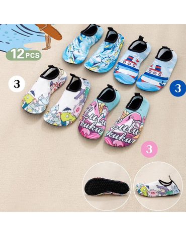 Zapatillas de Agua para Niños Colores Surtidos x 24 Pares. Talla: 30/31 - 32/33 - 34/35