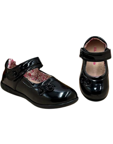 Zapatos de Cueca Charol Color Negro x 16 Pares. Talla: 27 al 33