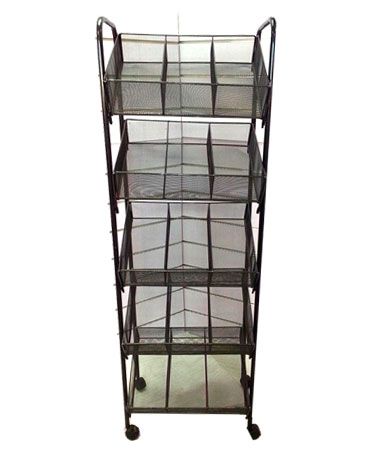 Modulo Negro de 5 Canastos Inclinado x 1 Unds.